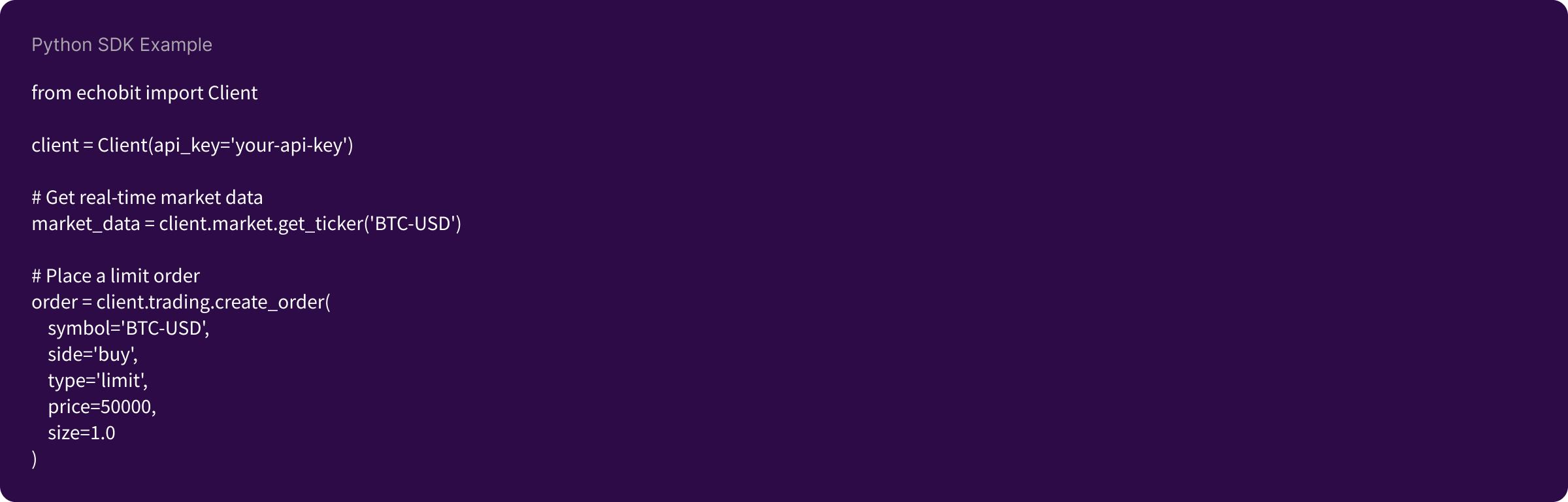 Echobit | Bitcoin & ETH Futures & Spot Trading | Crypto Exchange